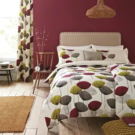 Sanderson Options Dandelion Clocks Duvet Cover Set Super King Size Blackcurrant
