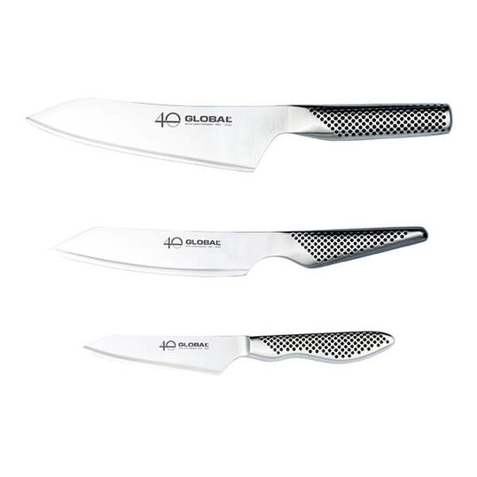Global 40th Anniversary GS458110AN 3 Piece Knife Set