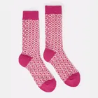 Joules Bright Pink Toasty Geometric Socks