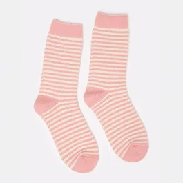 Joules Pink Toasty Striped Socks