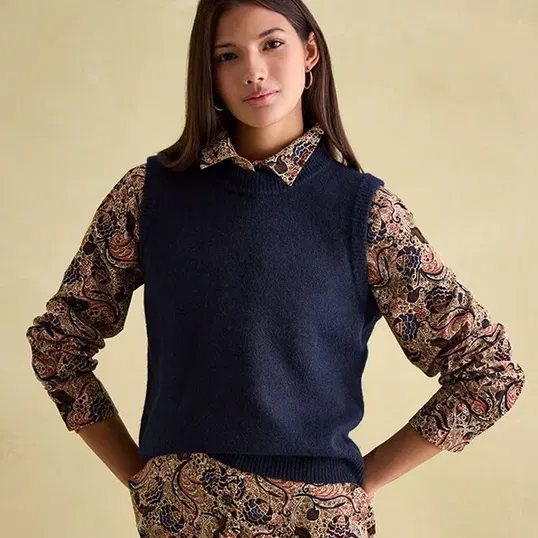 Joules Navy Holly Knitted Vest