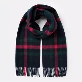 Joules Navy Pink Check Langtree Scarf