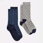 Joules Mens Navy Grey Kingsbury Socks Pack of 2 Size 7-11