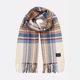 Joules Cream Blue Langtree Scarf
