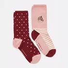 Joules Pink Horse Everyday Socks Pack of 2 Size 4-8