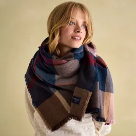 Joules Multi Check Bracewell Scarf