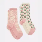 Joules Multi Blush Everyday Socks Pack of 2 Size 4-8