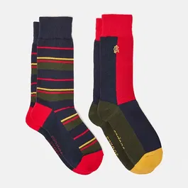 Joules Mens Harlequinn Kingsbury Socks Pack of 2 Size 7-11