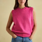 Joules Fuchsia Holly Knitted Vest