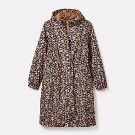 Joules Leopard Holkham Waterproof Packable Coat