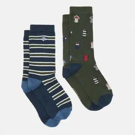 Joules Mens Green Polo Kingsbury Socks Pack of 2 Size 7-11