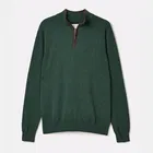 Joules Mens Dark Green Hillside Quarter Zip Knitted Jumper