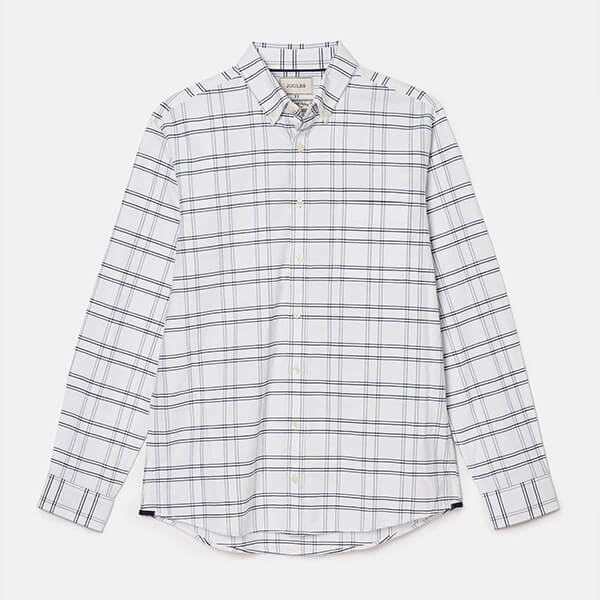 Joules Mens White Welford Cotton Check Shirt
