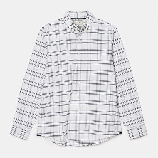 Joules Mens White Welford Cotton Check Shirt