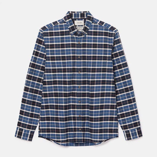 Joules Mens Navy Welford Cotton Check Shirt