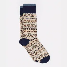 Joules Mens Cream Alby Fairisle Socks