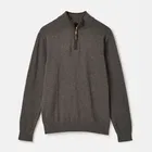Joules Mens Charcoal Hillside Quarter Zip Knitted Jumper
