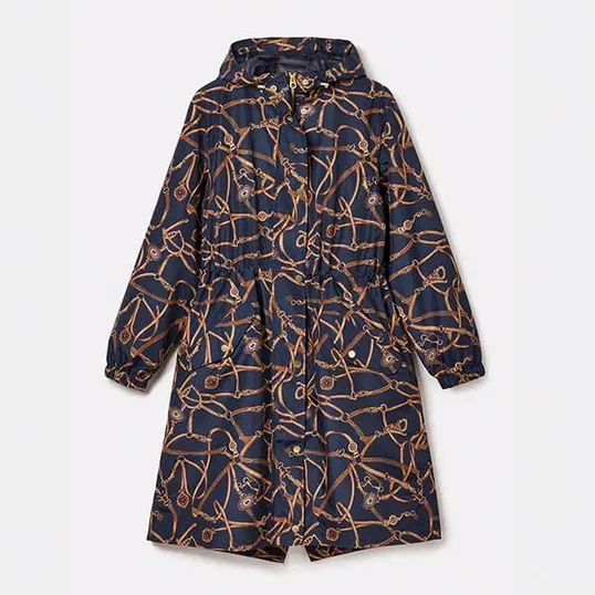 Joules Navy Blue Holkham Waterproof Packable Coat