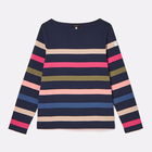Joules Navy Muti Stripe Harbour Long Sleeve Jersey Top