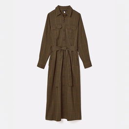 Joules Check Meredith Midi Shirt Dress
