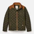 Joules Heritage Green Braemar Luxe Diamond Quilted Jacket