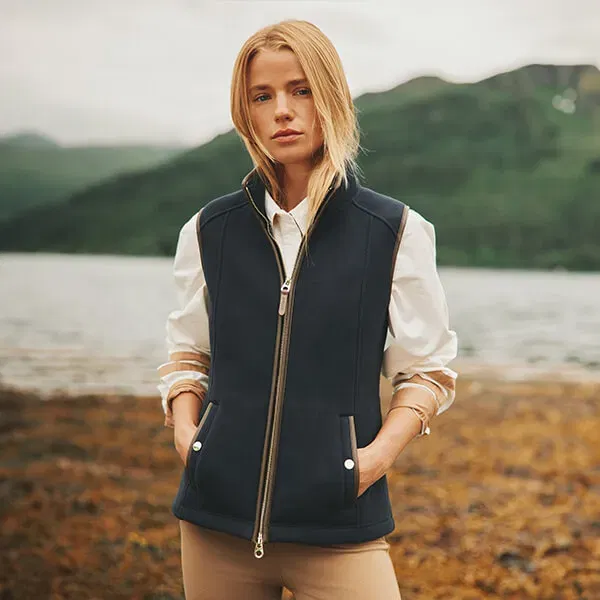 Joules Dark Navy Fairbourne Fleece Gilet