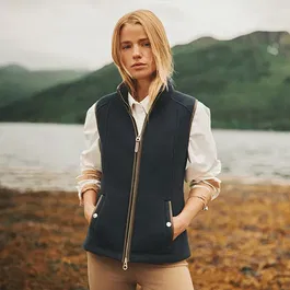 Joules Dark Navy Fairbourne Fleece Gilet