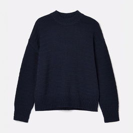 Joules Navy Bernie Crew Neck Textured Jumper