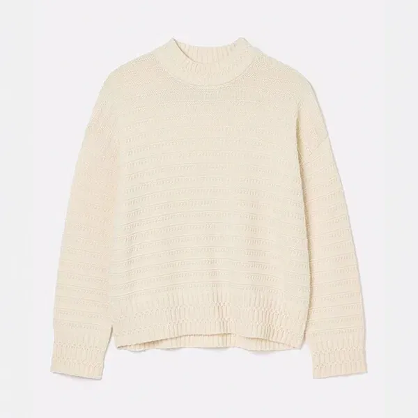 Joules Cream Bernie Crew Neck Textured Jumper