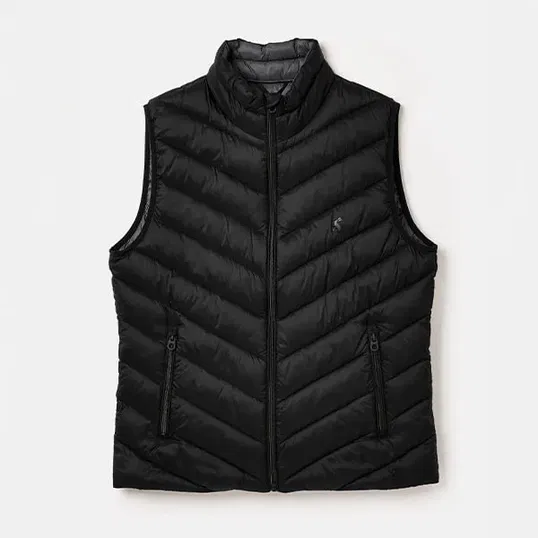 Joules Mens Black Garrett Showerproof Padded Gilet