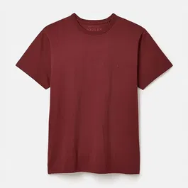 Joules Mens Burgundy Red Denton Jersey T-Shirt