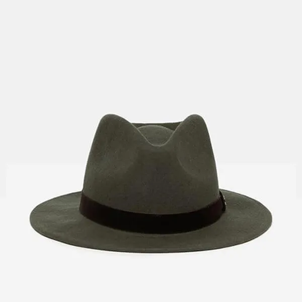 Joules Khaki Green Maude Fedora Hat