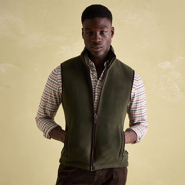 Joules Mens Green Greenfield Fleece Gilet