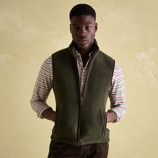 Joules Mens Green Greenfield Fleece Gilet