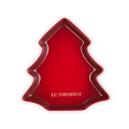 Le Creuset Cerise Stoneware 19cm Christmas Tree Plate