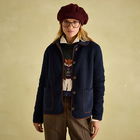 Joules Navy Sadie Button Down Fleece Jacket