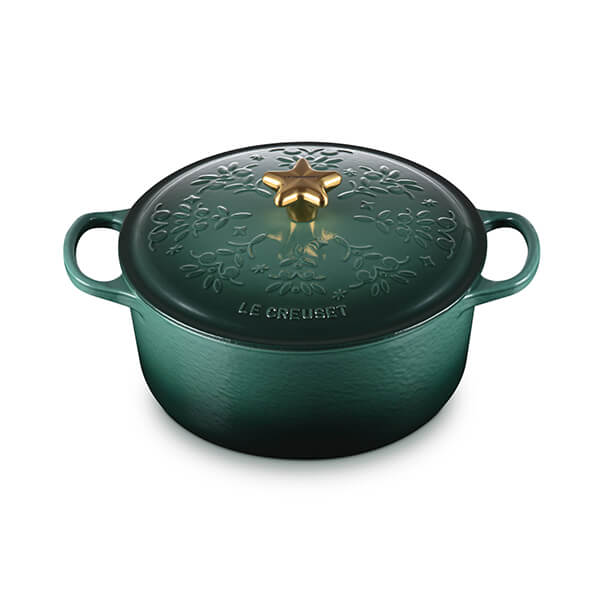 Le Creuset Artichaut Noel Cast Iron 24cm Round Casserole