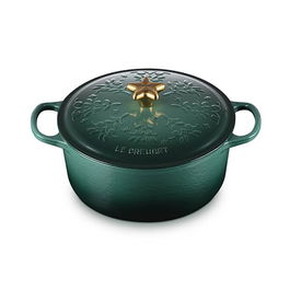 Le Creuset Artichaut Noel Cast Iron 24cm Round Casserole