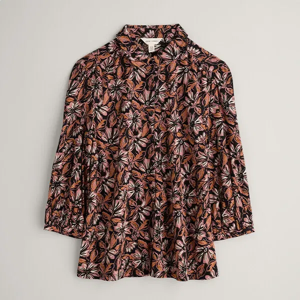 Seasalt 3/4 Embrace Shirt Mallow Blooms Pink Grass