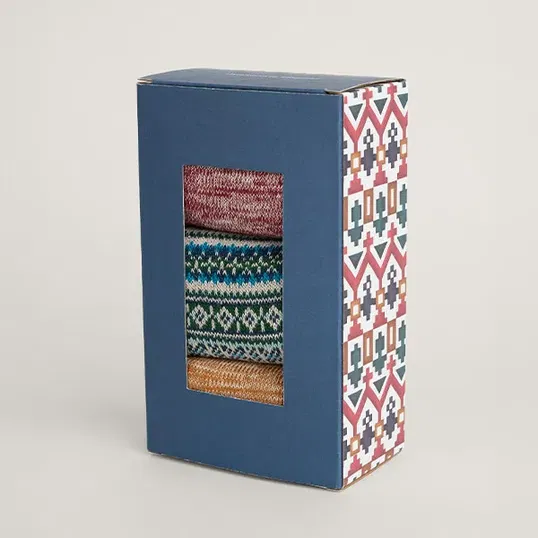 Seasalt Womens Bloomin Good Box of 3 Fair Isle Landmark Mix Size 4-7