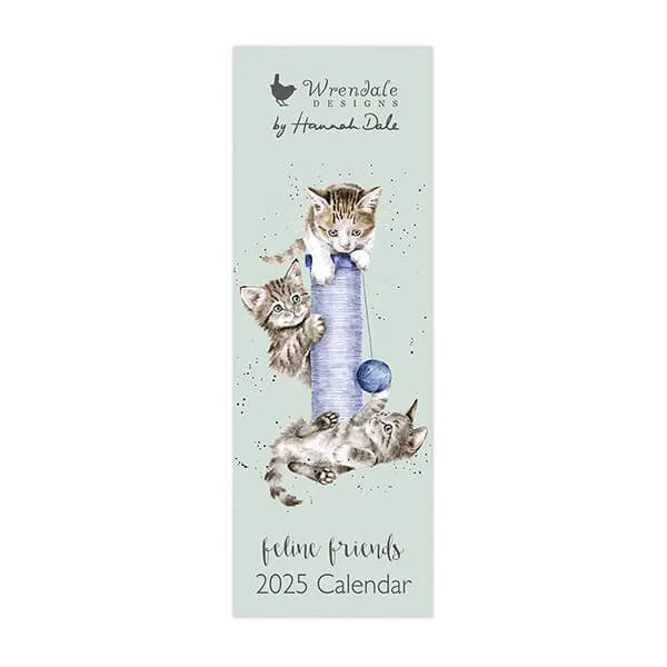 Wrendale Designs 2025 'Feline Friends' Slim Calendar