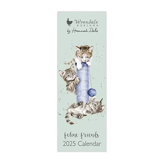Wrendale Designs 2025 `Feline Friends` Slim Calendar