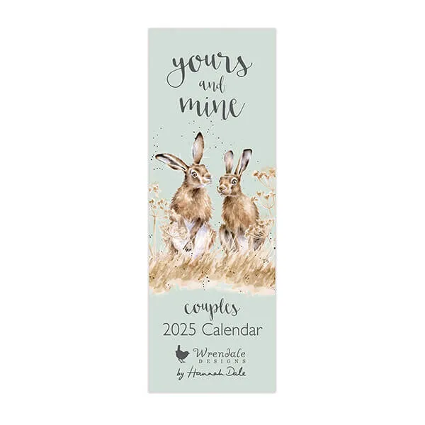 Wrendale Designs 2025 'Yours and Mine' Slim Calendar