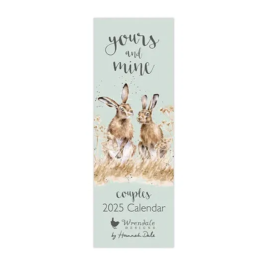 Wrendale Designs 2025 `Yours and Mine` Slim Calendar