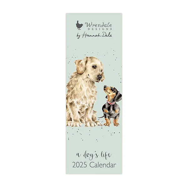 Wrendale Designs 2025 'A Dog's Life' Slim Calendar