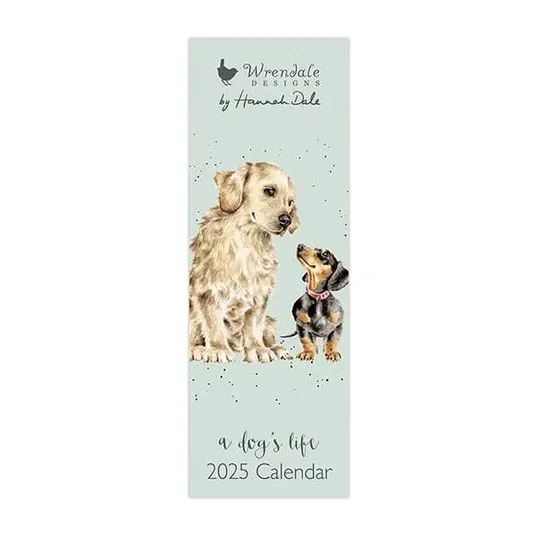 Wrendale Designs 2025 `A Dog`s Life` Slim Calendar