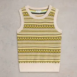 White Stuff Fairisle Stripe Tank Chart Multi