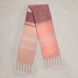 White Stuff Shelly Skinny Scarf Pink Multi