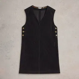 White Stuff Maple Corduroy Pinny Dress Pure Black