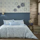 Burleigh For Bedeck Arden Duvet Cover Set Super King Size Light Blue